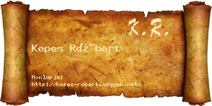 Kepes Róbert névjegykártya